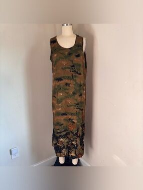 Vintage Caribou New York green maxi dress